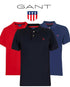 Gant TshirtPolo המותג גאנט חולצת צווארון צבע כחול כהה